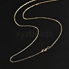 1mm Rack Plating Brass Cable Chain Necklaces for Women Men MAK-L044-23G-3