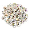 UV Plating Rainbow Iridescent Acrylic Beads OACR-A014-03I-3