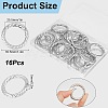 SOFPLATE 16Pcs Zinc Alloy Spring Gate Rings FIND-SP0001-09-2