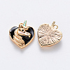 Brass Enamel Pendants KK-T049-025G-04-NF-2