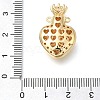 Brass Micro Pave Cubic Zirconia Pendants KK-S049-08G-3