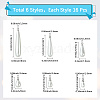 96Pcs 6 Styles ABS Plastic Imitation Pearl Pendants KY-SC0002-33P-2