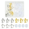 12Pcs 3 Colors Brass Clip-on Earring Findings KK-FS0001-33-1