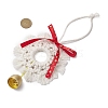 Christmas Handmade Woven Macrame Cotton Thread Snowflake Pendant Decorations HJEW-TA00318-3