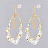 Dangle Stud Earrings EJEW-JE04065-01-4