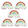 5Pcs Transparent Acrylic Enamel Beads OACR-YW0001-31C-1