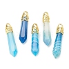 Bullet Banded Agate Pointed Pendants G-E332-C01-G-2