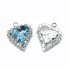 Glass Rhinestone Pendants RGLA-T128-12x13-07P-1