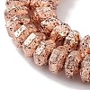Electroplated Natural Lava Rock Beads Strands G-H303-A03-RG-3