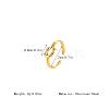 304 Stainless Steel Cuff Open Rings for Women RN0732-1-3