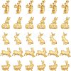 Olycraft 60Pcs 5 Style Easter Theme Rabbit Alloy Small Handmade Cabochons FIND-OC0001-50-1