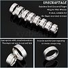 DICOSMETIC 16Pcs 8 Size 316 Stainless Steel Grooved Finger Ring for Men Women RJEW-DC0001-09A-5