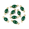 Antique Bronze Plated Brass Enamel Oval Links connectors X-KK-Q570-06C-1