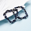 Unisex Chip Natural Sodalite Beaded Stretch Bracelets BJEW-S143-21-6