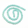 Natural Amazonite Round Bead Strands G-N0081-F6mm-18-2