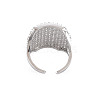 Brass Micro Pave Cubic Zirconia Cuff Rings RJEW-S045-150P-2