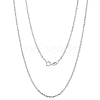 925 Sterling Silver Thin Dainty Link Chain Necklace for Women Men JN1096A-03-1