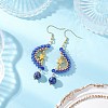 Natural Mixed Stone Dangle Earrings EJEW-MZ00544-4