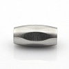 304 Stainless Steel Matte Surface Magnetic Clasps with Glue-in Ends STAS-O042-D-31-2