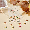 Beebeecraft 20Pcs 2 Colors Autumn Theme Brass Cubic Zirconia Charms KK-BBC0002-73-7