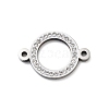 304 Stainless Steel Crystal Rhinestone Connector Charms STAS-Z091-06P-2