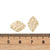Brass Textured Geometric Connector Charms KK-B137-10G-02-3