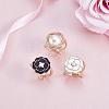 3Pcs 3 Style Natural Pearl Scarf Clip Buckles Rings JX552A-02-1