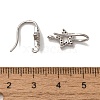 Rack Plating Brass Micro Pave Clear Cubic Zirconia Earring Hooks KK-A231-08P-3