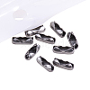   304 Stainless Steel Ball Chain Connectors Jewelry Necklace Clasps 9x3.5mm STAS-PH0002-42P-2