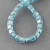 Electroplate Glass Beads Strands X-EGLA-R030-6x6mm-27-2
