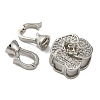 Brass Micro Pave Clear Cubic Zirconia Fold Over Clasps KK-A230-10P-2