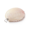 6Pcs 6 Colors Natural Shell Pendants PALLOY-JF02644-5