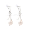 Natural Pearl Ear Studs EJEW-P256-30P-1