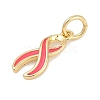 Brass Enamel Charms KK-Q028-30G-01-2