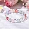 Heart Glass Beads Bracelets BJEW-JB11320-1