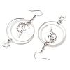 Alloy Moon Dangle Earrings EJEW-JE06162-4