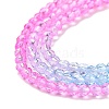 Transparent Gradient Color Glass Beads Strands GLAA-G101-2mm-07-5