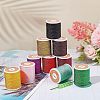 Olycraft 10 Rolls 10 Colors Braided Nylon Threads NWIR-OC0001-07-5