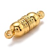 Brass Magnetic Clasps with Loops KK-O134-15G-3