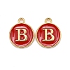 Golden Plated Alloy Enamel Charms ENAM-S118-03B-1