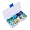 10 Color Eco-Friendly Pearlized Round Glass Pearl Beads HY-PH0010-02-5