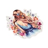 Girls & Flower Theme Paper Sticker DIY-C082-03E-3