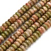 Natural Unakite Beads Strands G-L635-A15-4x2mm-3