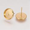 Brass Stud Earring Settings KK-H021-1G-NF-2