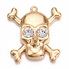 Rack Plating Alloy Rhinestone Pendants PALLOY-N176-108B-G-1