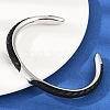 304 Stainless Steel Microfiber Leather Cord Cuff Bangles BJEW-D304-14P-01-1