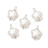 Alloy & ABS Plastic Imitation Pearl Star Connector Charms PALLOY-JF03871-1