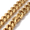 Vacuum Plating 201 Stainless Steel Cuban Link Chain Necklaces NJEW-H033-05A-G-2