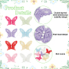 32Pcs 8 Colors Polyester Butterfly Lace Appliques DIY-FG0005-70-4