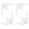 PU Flower Carved Corner Decor AJEW-WH0709-423-1